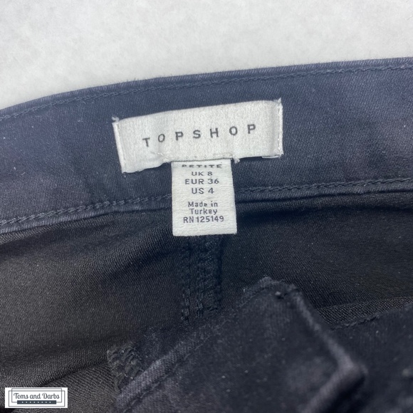 Topshop Petite High Waisted Joni Denim Skirt - Picture 4 of 6